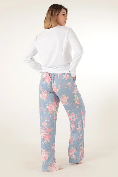 Miorre Çiçekli Kadın Pijama Takımı - 7