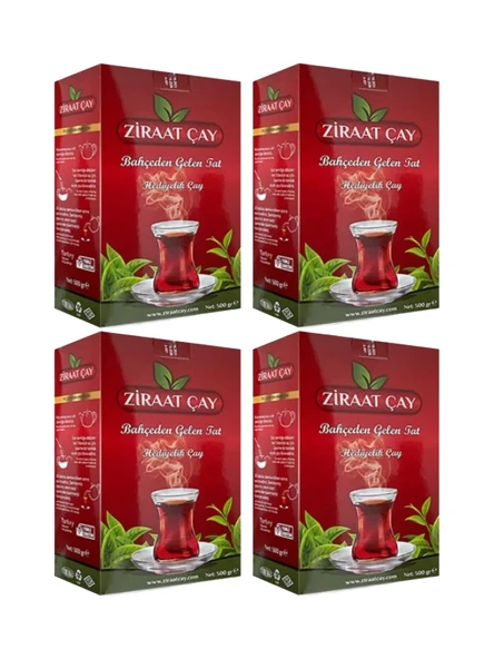 Ziraat Çay Kırmızı Hediyelik 500 Gr X 4 Adet