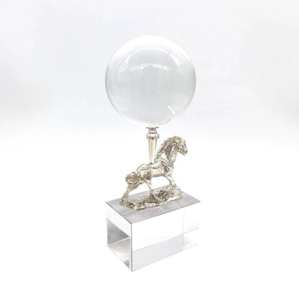 Crearthome Kristal At Detaylı Dekoratif Küre Gümüş SZR-11-B-G - 2