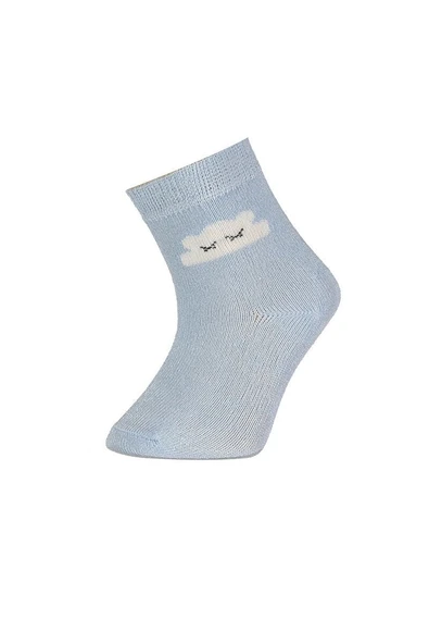 Bibaby Desenli Bamboo 2Li Çorap 68384 Taş-Mavi - 2