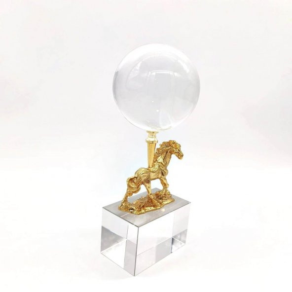 Crearthome Kristal At Detaylı Dekoratif Küre Altın SZR-11-B-A - 2