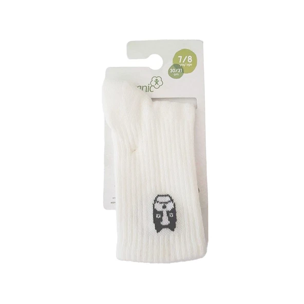 Bibaby Biorganic New Animals Yaş Soket Çorap 68425 Ekru - Resim 3