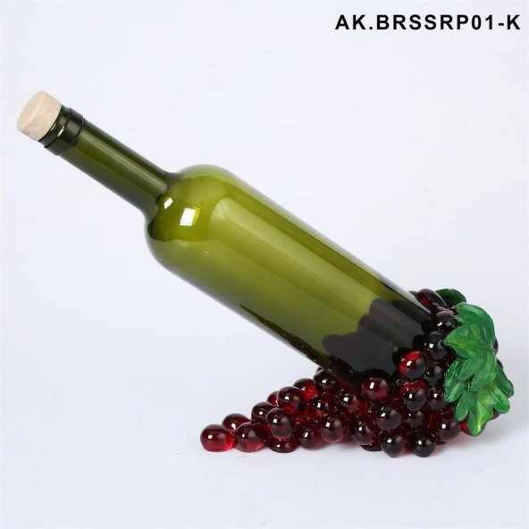 Crearthome Üzüm Şaraplık Şeffaf Kırmızı 23x10 Cm AK.BRSSRP01-1-SK