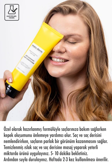 Maru.Derm Saç Kremi | Kepeğe Karşı Etkili Saç Kremi 300 ml | Normal/yağlı Saçlar | Vegann - 4