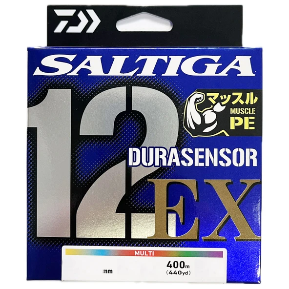 Daiwa Saltiga Durasensor 12EX 400m Multicolor Örgü - İp Misina  0.26mm - 3PE - 25Kg - 1