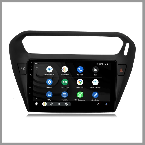 CITROEN C-ELYSEE UYUMLU SİYAH 2012-2023 4 GB RAM 64 GB HAFIZA ANDROID MULTIMEDIA TEYP - Resim 2