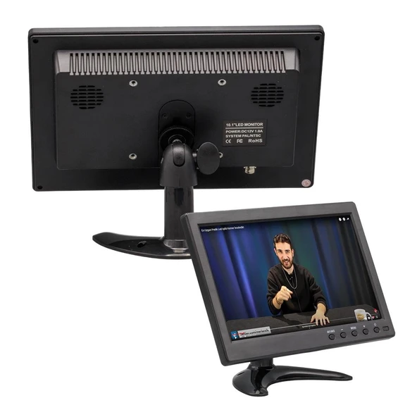 Powermaster HDMI-VGA-BNC-USB Girişli 12 Volt Çıkışlı 10.1'' Monitör PM-6092 - 2