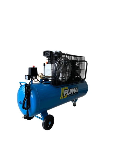 PUMA 100 Litre Yağlı Pistonlu Kompresör 3 HP, 8 Bar, 220 Volt - 2