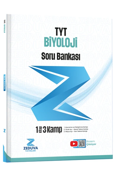 Zeduva Yayınları Biosem TYT Biyoloji 1 Kitap 3 Kamp Soru Bankası