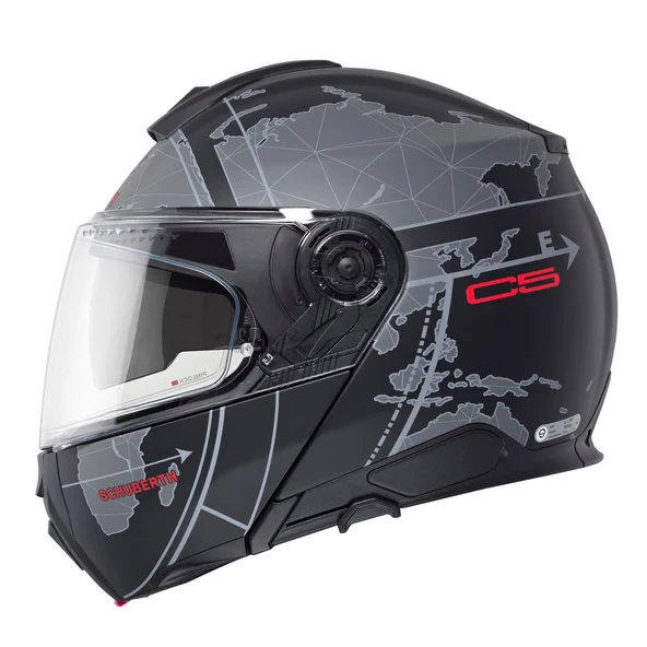 SCHUBERTH C5 GLOBE BLACK ÇENE AÇILIR MOTOSİKLET KASKI - 2
