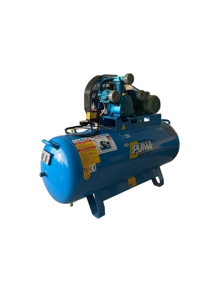 Puma 200 lt HAVA KOMPRESÖRÜ 3 HP 3 PİSTON 8 BAR 380 VOLT DÖKÜM KAFA YAĞLI - Resim 2
