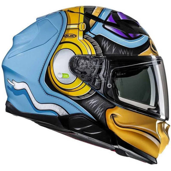 HJC F71 KASK MONKEY DJ MC23 - Resim 4