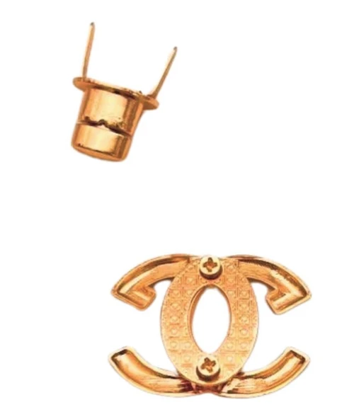 Çanta Aksesuar Light Gold Renk 4x3 cm Vidalı Çanta Kilidi - 2