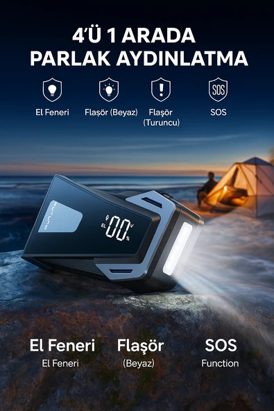 BUTURE BETA05 4000A 4 in 1 23800mah Taşınabilir Akü Takviye Kiti - 5