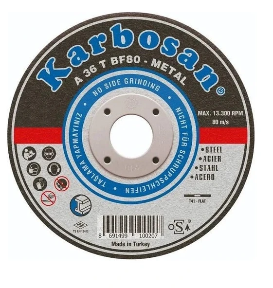 Karbosan Karbosan 115 x 3.0 x 22.23 Nk 910910 Metal Kesme Taşı 50 Adet