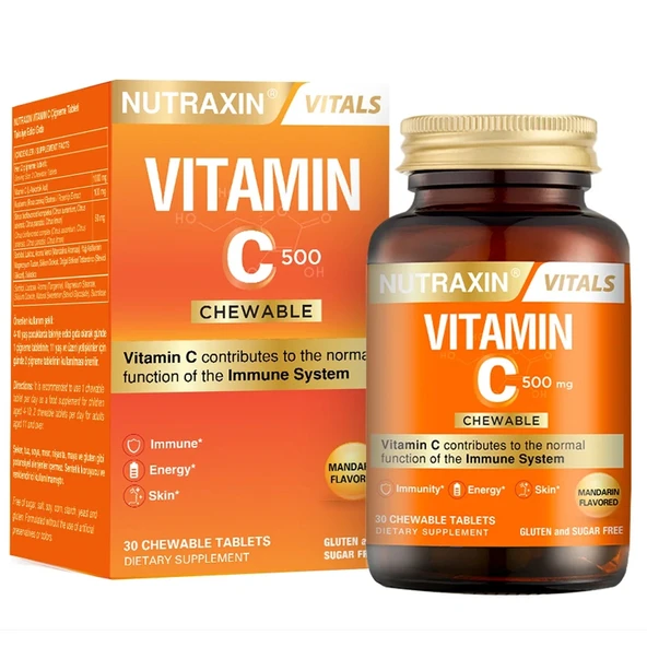 Nutraxin Vitamin C 500 Mg 30 Çiğneme Tableti
