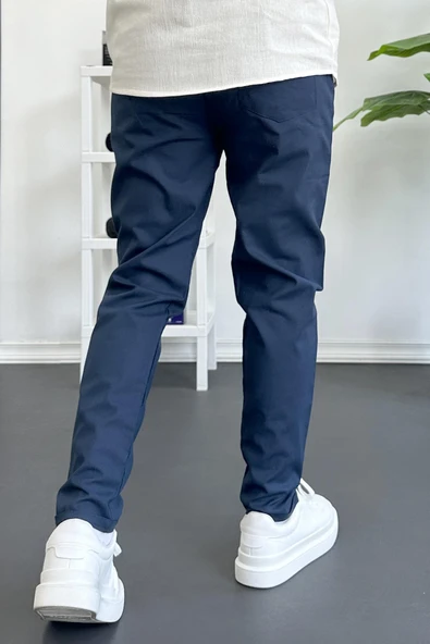 Erkek Dar Paça Jogger Pantolon Lacivert Edw384 - 3
