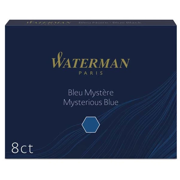 Waterman Dolma Kalem Kartuşu 8 Lİ Siyah/Mavi S0110910 - 1