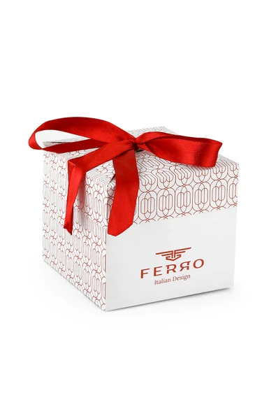 Ferro FL21596AWT-B6 Quartz Çelik Altın Rengi Yeşil Kadran 30 mm Kadın Kol Saati - 5