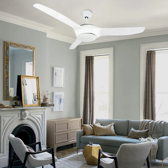 40 Watt, 3 Işık Modlu, 6 Kademeli, Kumandalı, Çok Şık ve Kaliteli Tavan Vantilatörü Ledli Vantilatör - 5