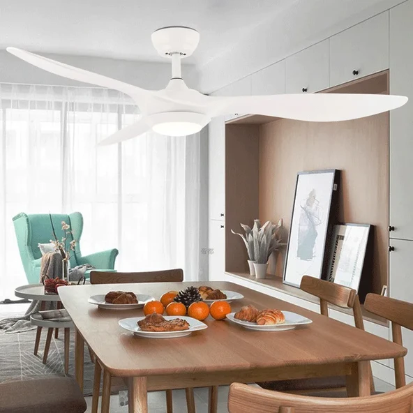 40 Watt, 3 Işık Modlu, 6 Kademeli, Kumandalı, Çok Şık ve Kaliteli Tavan Vantilatörü Ledli Vantilatör