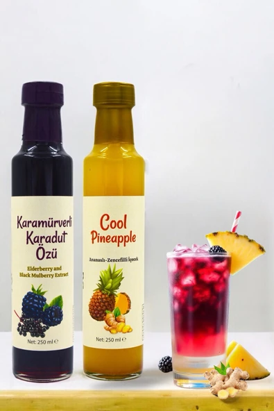 Serin Yaz Ikilisi Cool Pineapple & Karamürverli Karadut Özü 2'li Set