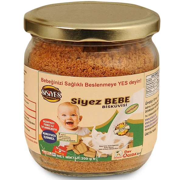 SİYEZ UNLU BEBE BİSKÜVİSİ TOZ 200G - 2