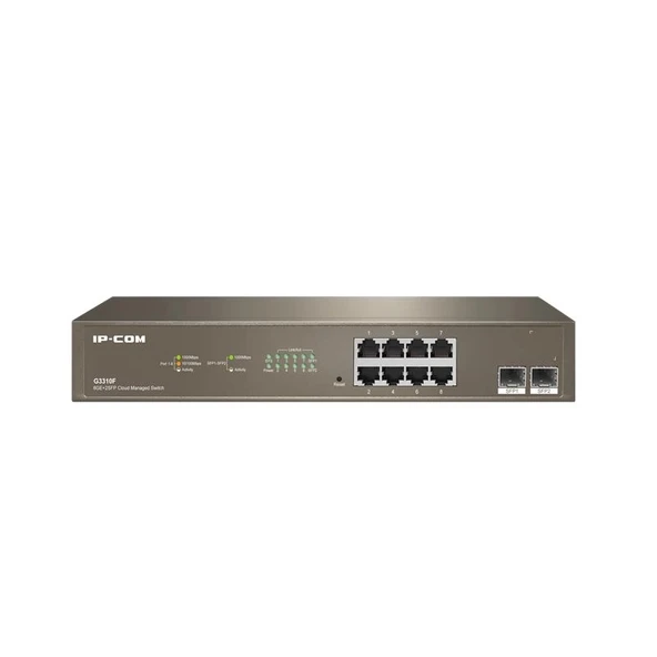 ONTECH - Ip-com G3310f 8 Port Gıgabıt + 2x1gb Sfp Uplınk Cloud Yönetilebilir Rackmount Swıtch