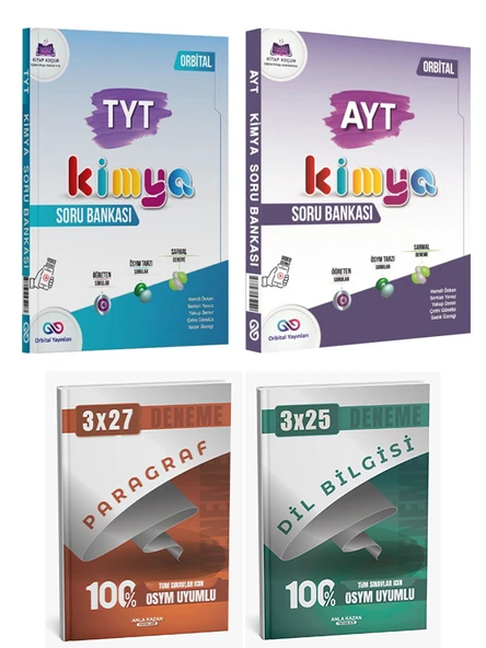 Orbital + Anla Kazan 2026 TYT ve AYT Kimya Soru + Paragraf Dil Bilgisi Deneme 4 lü Set - 2