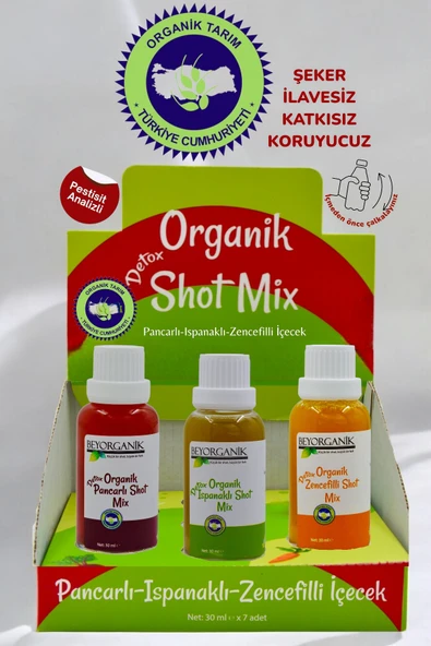Organik Detox Shot Mix ( Detox Sirkesi) (PESTİSİT ANALİZLİ)