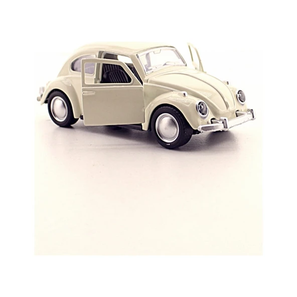 Kişiye Özel Beyaz Metal Vosvos Çek Bırak Oyuncak Araba Büyük Boy Uzun Model Beyaz - 4