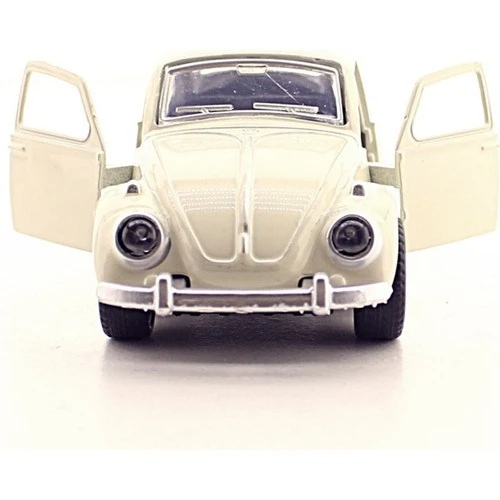 Kişiye Özel Beyaz Metal Vosvos Çek Bırak Oyuncak Araba Büyük Boy Uzun Model Beyaz - 3