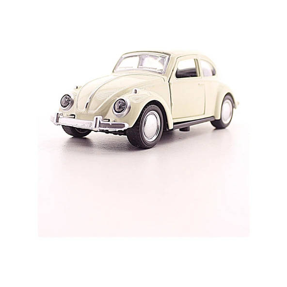 Kişiye Özel Beyaz Metal Vosvos Çek Bırak Oyuncak Araba Büyük Boy Uzun Model Beyaz - 5