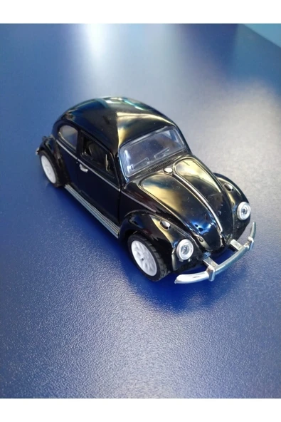 Dekoratif Nostaljik Hediye Siyah Çek-bırak Metal Vosvos Araba Dıe Cast Büyük Boy 12cm
