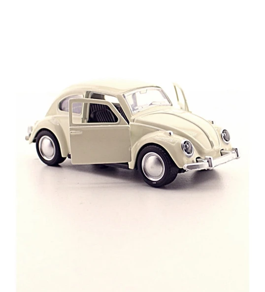 Nostaljik Vosvos Araba Metal Vosvos Araba Dıe Cast Büyük Boy 12cm Beyaz Nostalj Dekoratif Hediye - 3