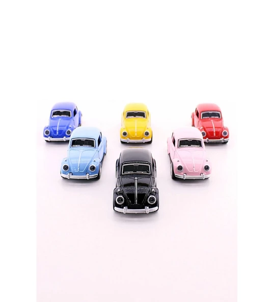 6 Adet Renkli Çek-bırak Metal Vosvos Araba Dıe Cast Büyük Boy 12 CM Dekoratif Sevgiliye Eşe Hediye - 2