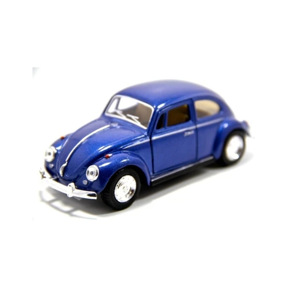 Dekoratif Nostaljik Hediye Lacivert Çek-bırak Metal Vosvos Araba Dıe Cast Büyük Boy 12cm