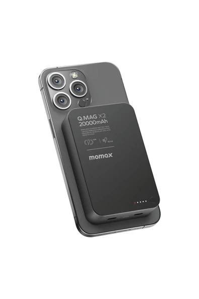 Momax Q.Mag X2 35W 20000mAh wireless battery pack (Black) MACBOOK ŞARJ ÖZELLİKLİ