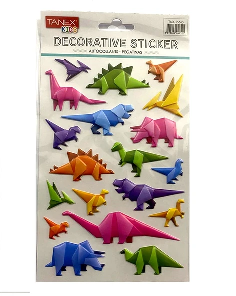 Tanex Decorative Sticker 3-D Dinazor Serisi Tnx-25363 - 3 adet