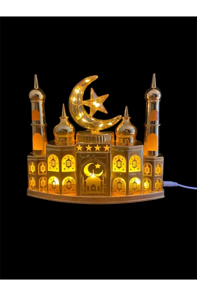 Ramazan Ayına Özel Cami Figürlü Led Işıklı Süsleme Hediyelik Konsept - 4