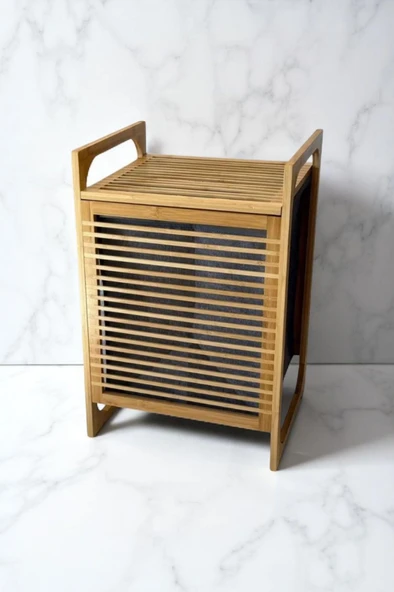 Bambu Kirli Çamaşır Sepeti Banyo Düzenleyici Oyuncak Saklama Organizer