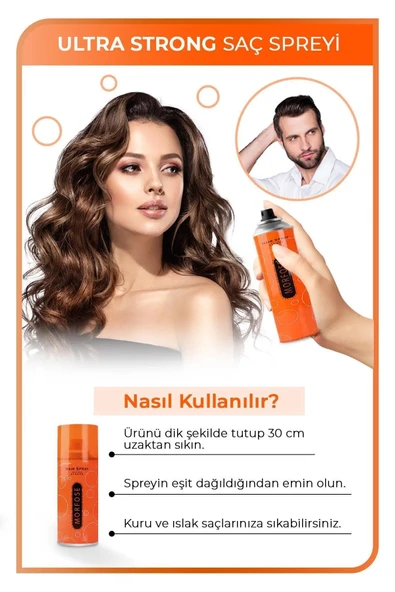 Morfose Ultra Strong Turuncu Saç Spreyi 75 ml - 3