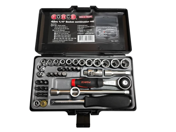 Force 42 Parça 1/4" Lokma Takımı Profesyoneller için