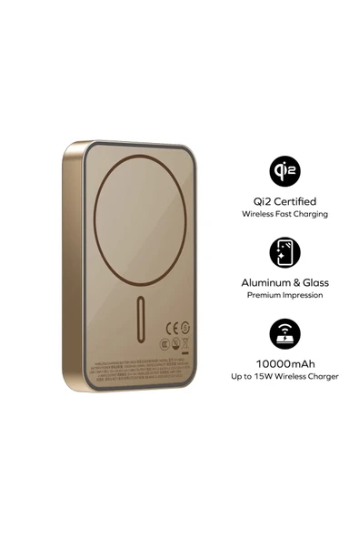 MOMAX IP117D Q.MAG X1 10000MAH MAGSAFE WİRELESS POWERBANK SİYAH - 6