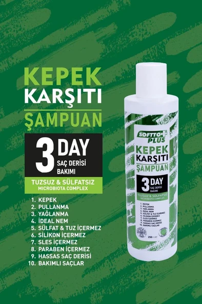 Softto Plus Tuzsuz & Sülfatsız Kepek Karşıtı Onarıcı Şampuanı 250 /ml. Eczane100 - 2