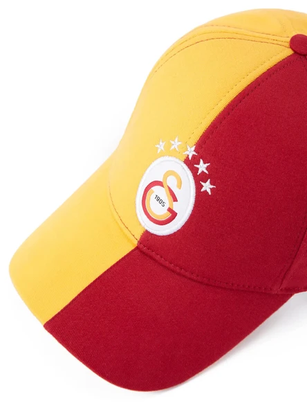 Galatasaray Lisanslı Şampiyonluk Özel Sarı Kırmızı 5 Yıldız Parçalı Şapka - 6