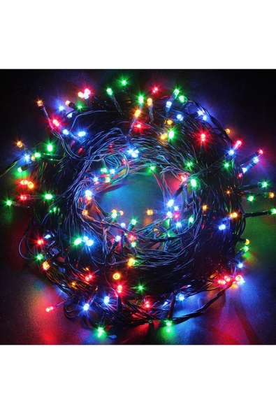 10 Metre Fişli Siyah Kablolu 100 LED Dekor Süsleme Işık