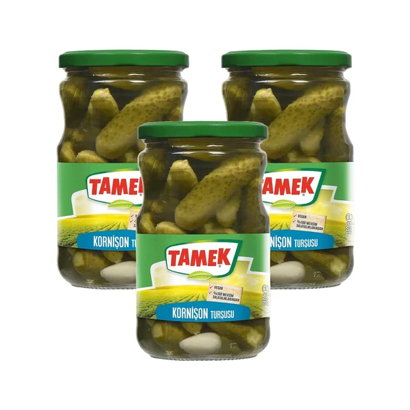 Tamek Kornişon Turşusu 350 gr x 3 Adet