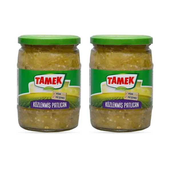 Tamek Közlenmiş Patlıcan 520 gr Cam Kavanoz x 2 Adet