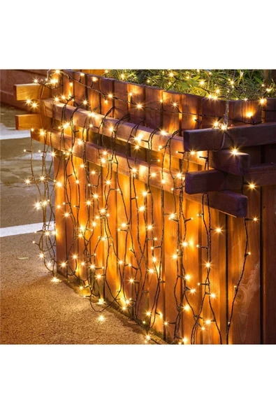 10 Metre Fişli Siyah Kablolu 100 LED Dekor Süsleme Işık